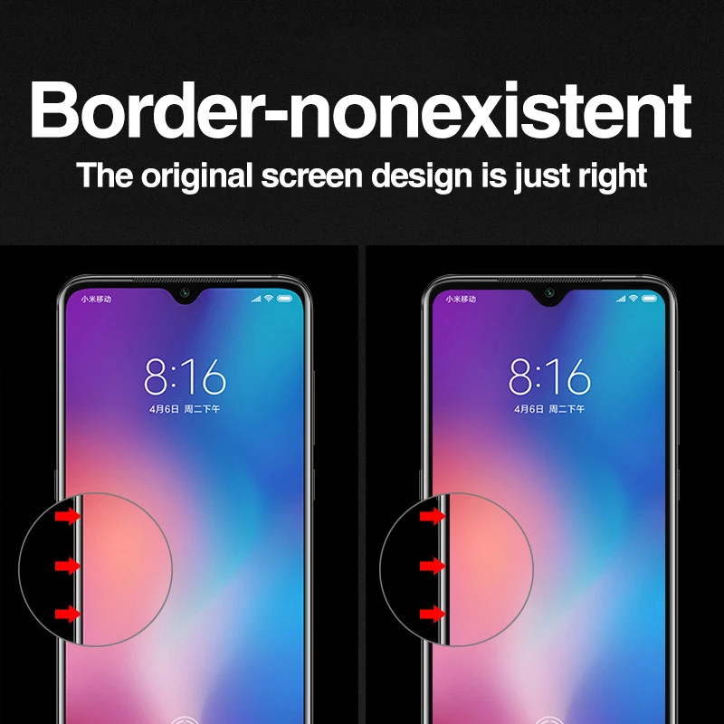Закаленное стекло с полным покрытием для Xiaomi Redmi Note 8 9 10 Pro Max 9A Защитная пленка