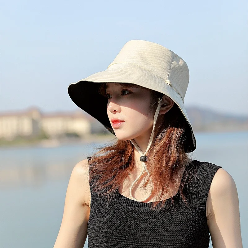 

Sun Hat Summer Foldable Hat for women Outdoor Sunscreen Cotton Fishing Hunting Cap Anti-UV wide brim large bucket hat
