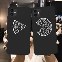 funny pizza best friends phone case for iphone 12 x xs max xr 11 13 pro max 7 8 6s plus se 2020 black couple soft back cover