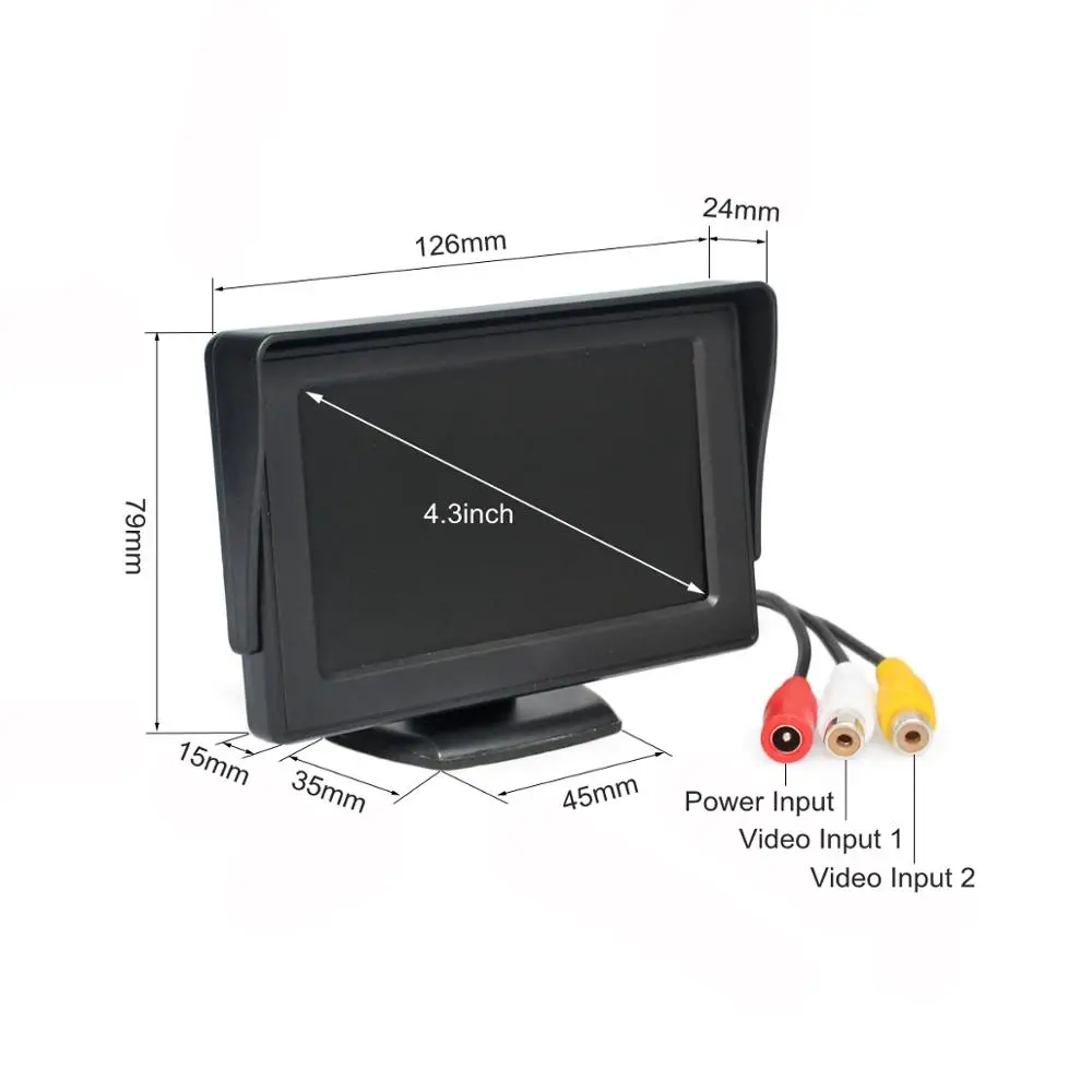 Резервный беспроводной ЖК-монитор TFT 4 3 дюйма DIYKIT + Водонепроницаемая камера