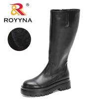 royyna 2022 new designers over the knee boots women long boots platform boots ladies winter short plush zippers boots feminimo