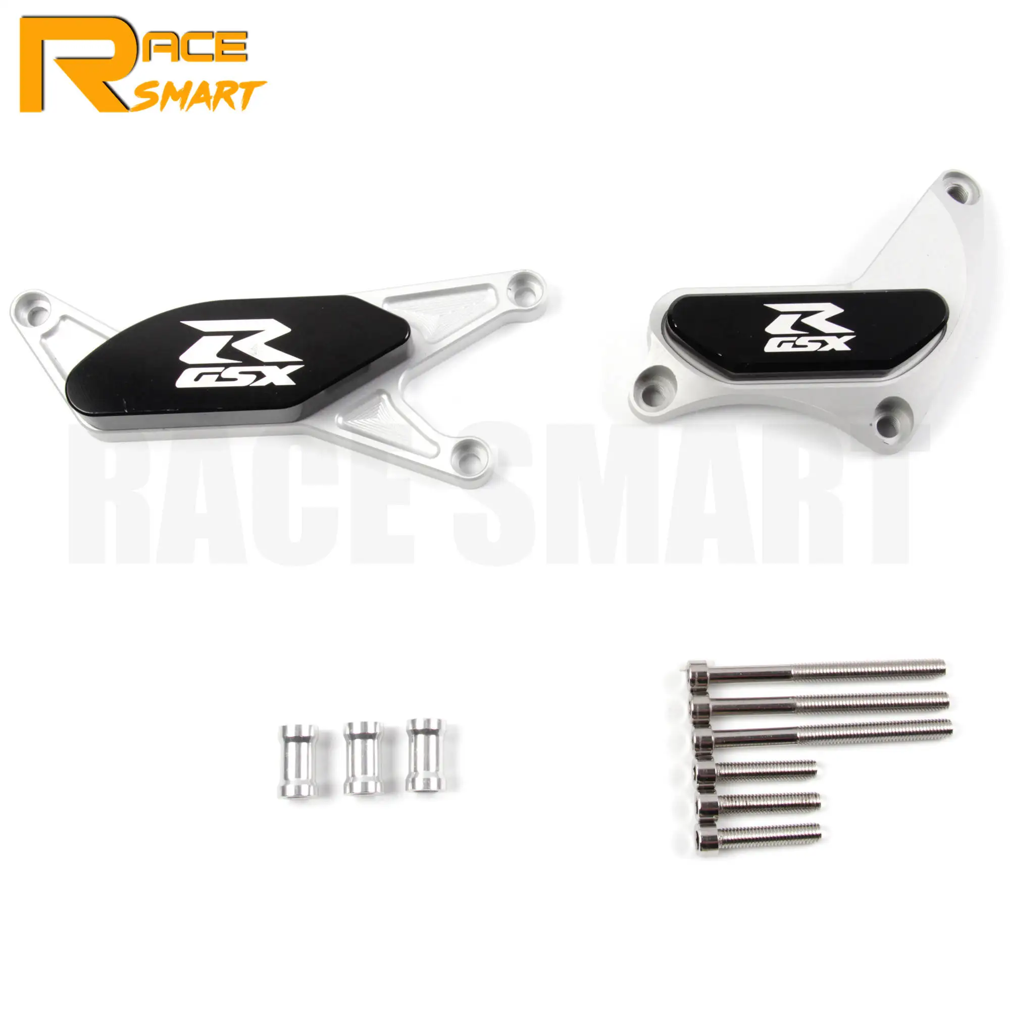 CNC рамки Ползунки Краш Pad защита от падения для SUZUKI GSXR600 2004-2005 Защита двигателя Ползунки крышка GSXR 600 - Цвет: Black