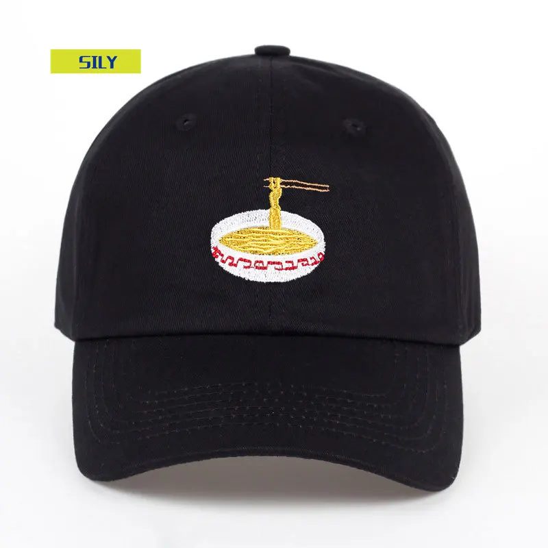 

Embroidery Ramen Noodle Soup Adjustable Baseball Caps Men Women Hip Hop Casual Cotton Snapback Hats Sun Visor Dad Cap