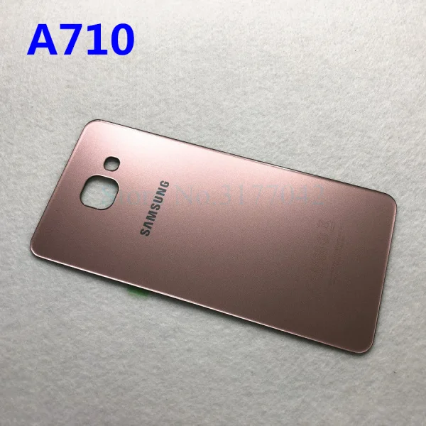 A710 Pink Samsung задняя Батарея чехол для samsung Galaxy A3 A5 A7 A310 A310F A510 A510F A710 A710F сзади Стекло чехол - Цвет: A710 Pink