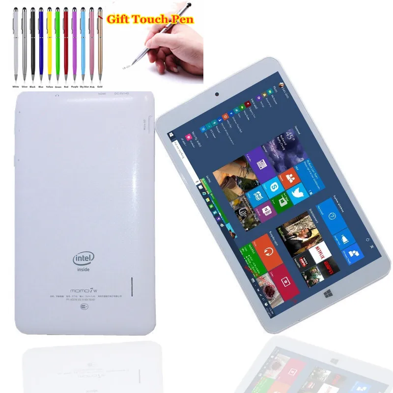 

7''MOMO7W Mini Pocket Tablet 1GBDDR +16GB Windows 10 HDMI-Compatib WIFI Quad Core Front Camera Micro USB White Charger