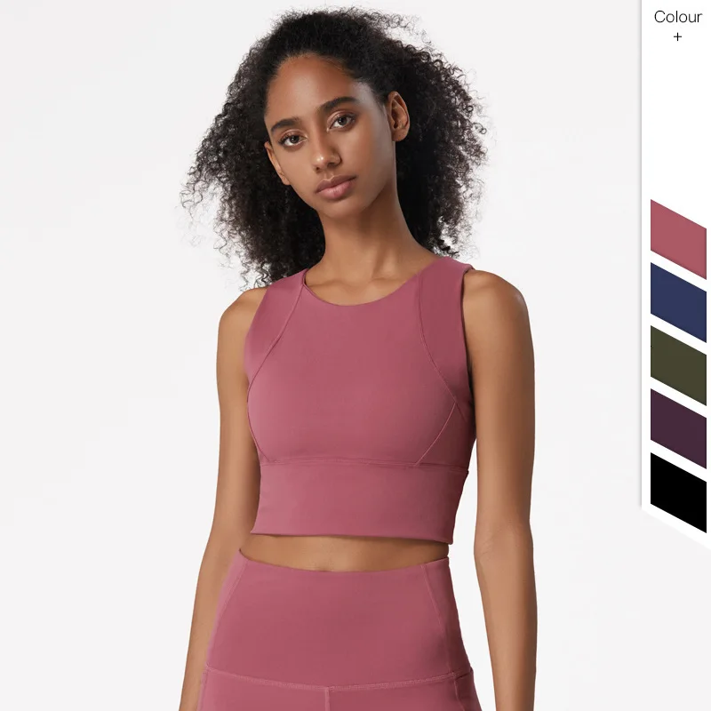 Топ NCLAGEN для йоги Женская нейлоновая бесшовная Спортивная футболка фитнеса