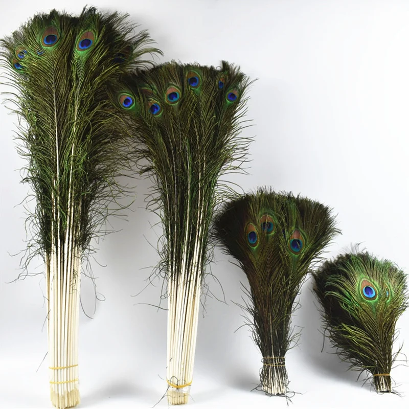 Натуральные перья павлина для рукоделия 50 шт./лот 25 80 см перо платья сделай сам