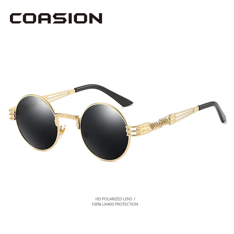 Солнцезащитные очки COASION из металла в стиле стимпанк поляризационные для мужчин