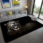 Современный Большой 3D ковер с изображением Льва, для гостиной, роскошный мягкий губчатый ковер для ванной, коврик для кухни, напольный коврик для входной двери