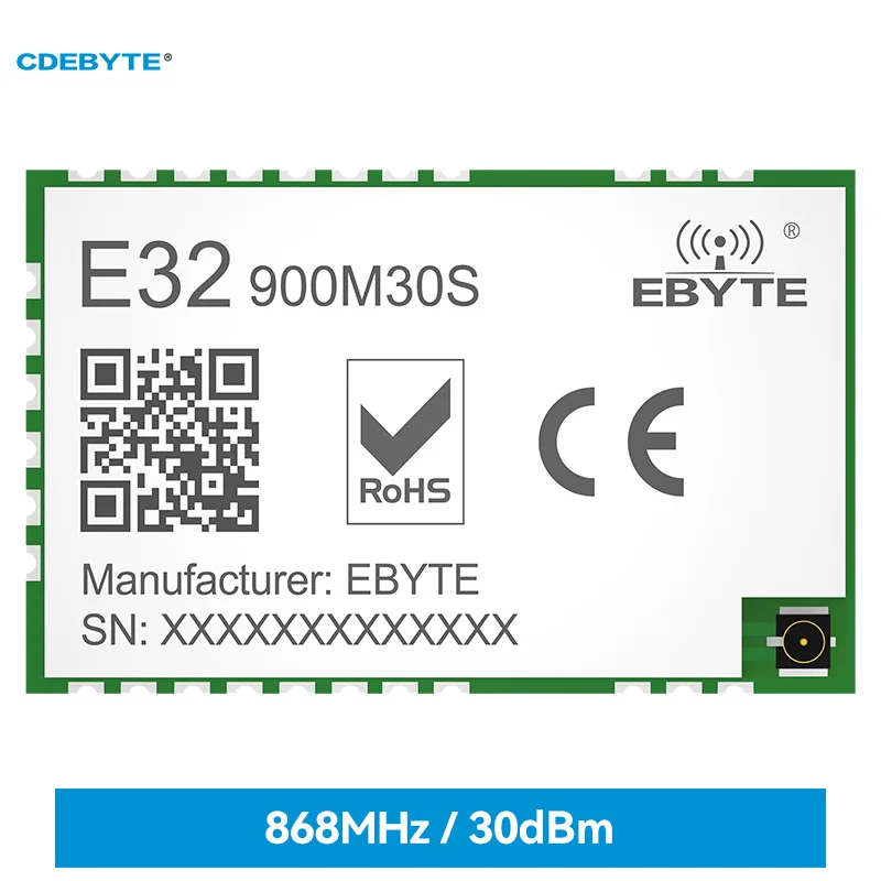 SX1276 LoRa Spread Spectrum Module ISM 868MHz 915MHz E32-900M30S SPI 30dBm 10km SMD IPEX/Stamp Hole Low Power Consumption IoT | Мобильные