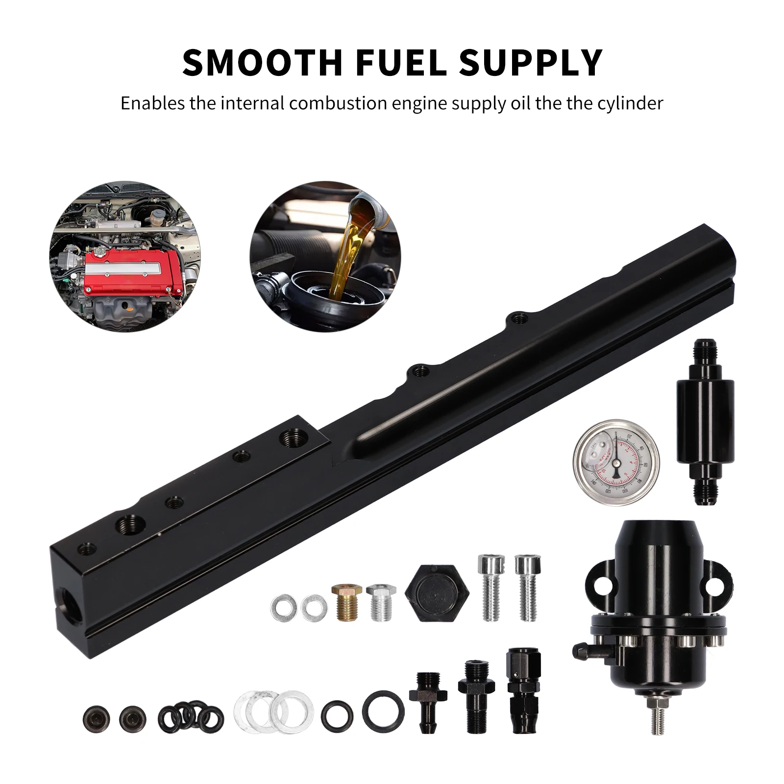 Новый регулятор давления топлива RESO топливный рельсовый комплект подходит для