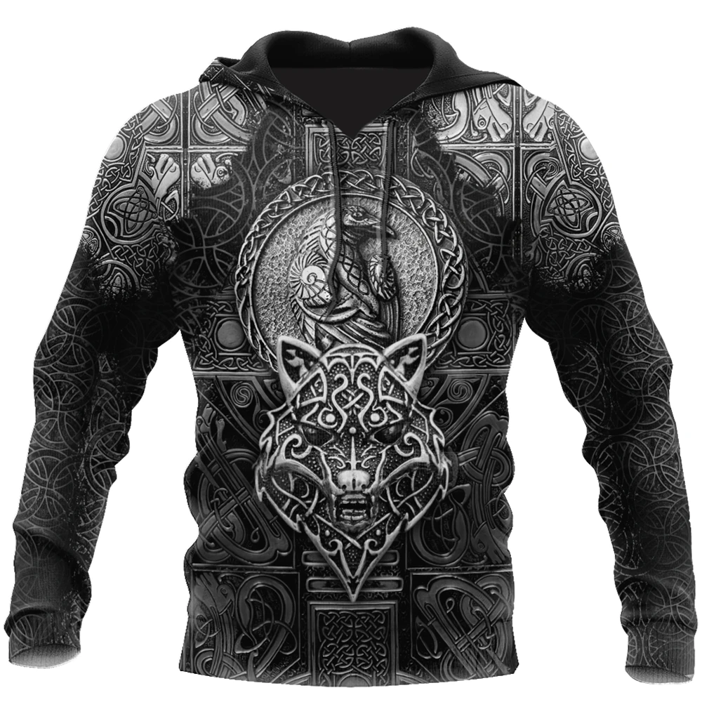 

Beautiful Viking Wolf Tattoo 3D Printed Mens Hoodie Fashion Harajuku Sweatshirt Unisex Casual Zip Hoodie Clothing DYI234
