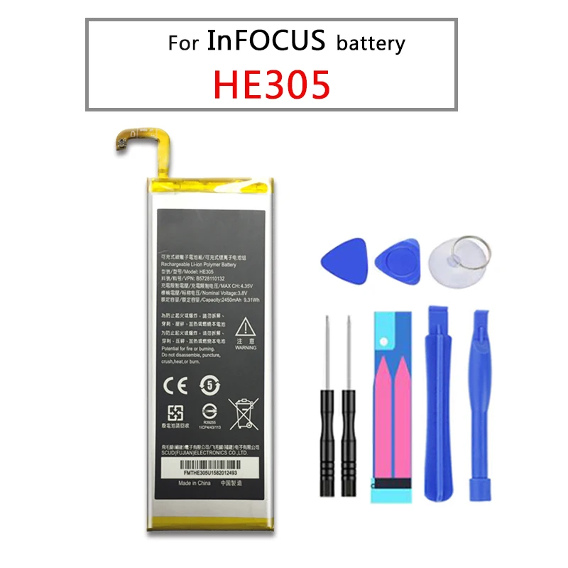 HE305 для Infocus V5 M808 M560 2450 мАч Сменный аккумулятор мобильного телефона