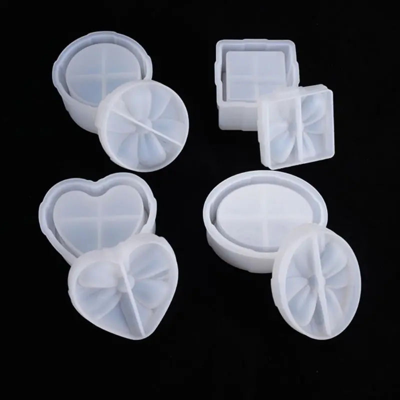 

Crystal Epoxy Resin Mold Jewelry Storage Box Casting DIY Crafts Silicone Mould