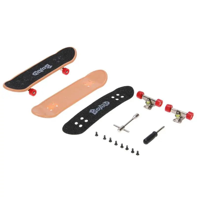 2 шт сплав мини палец катания на коньках Настольная игра игрушка Дети Скейтборд