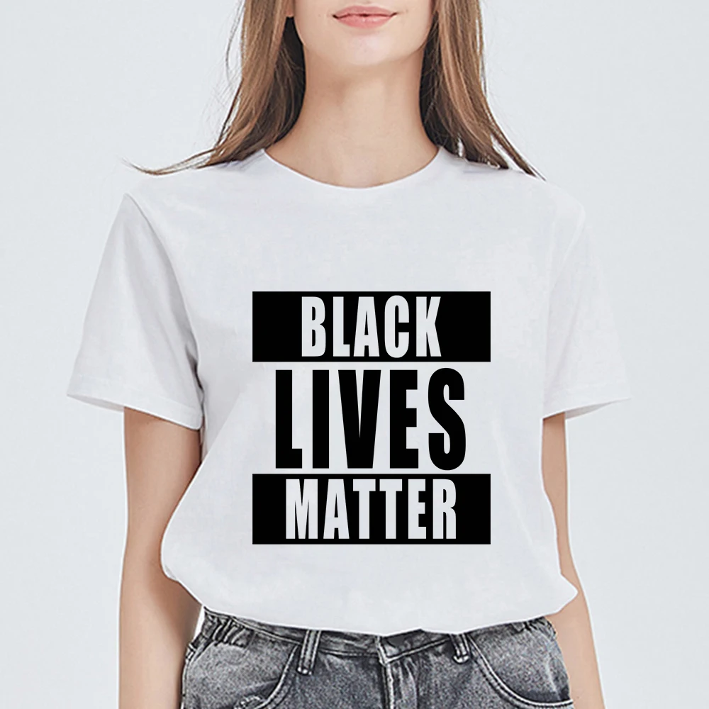 LUCKYROLL черный живет материя футболка для женщин футболки летние топы Графический