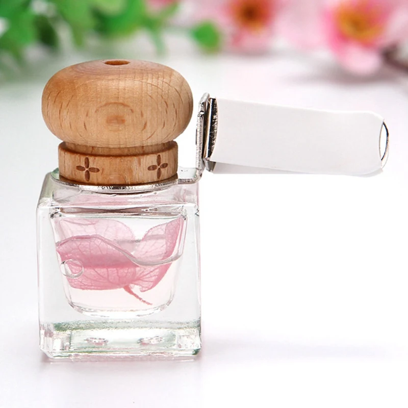 

Car Perfume Clip Diffuser Auto Air Vent Outlet Empty Bottle with Flower Air Freshener Glass Crystal Bottle Essential Oils