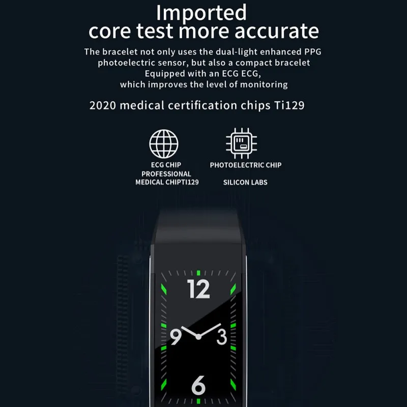 

Y Body Temperature Monitor, ECG PPG Smart Bracelet, Heart Rate Smart Watch, Blood Pressure Measurement, Sports Fitness Bracelet