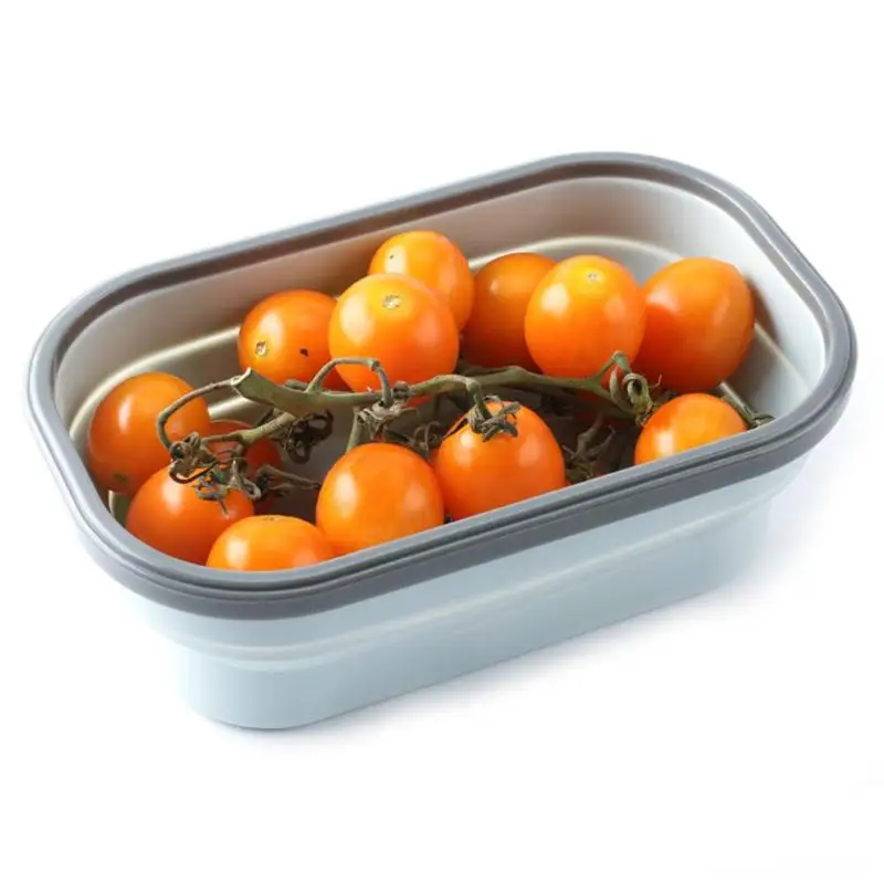 850 мл портативные Мягкие силиконовые Складные Ланч-боксы Складная домашняя