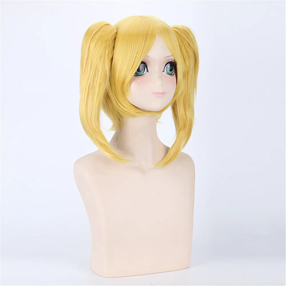 Vocaloid Kagamine Rin Project DIVA 2nd Two Ponytails Wig Cosplay Costume Women Short Heat Resistent Synthetic Hair Party Wigs |