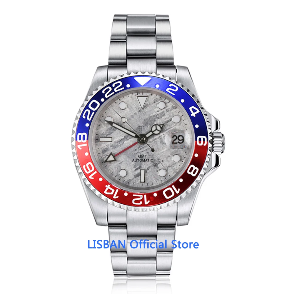 

Часы наручные мужские автоматические, механические Роскошные светящиеся водонепроницаемые с сапфировым стеклом и стерильным циферблатом, 40 мм