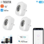 Смарт-разъем Wi-Fi розетка ЕС 10A Мощность монитор Функция времени Tuya приложения SmartLife голос Управление работает с Alexa и Google Assistant