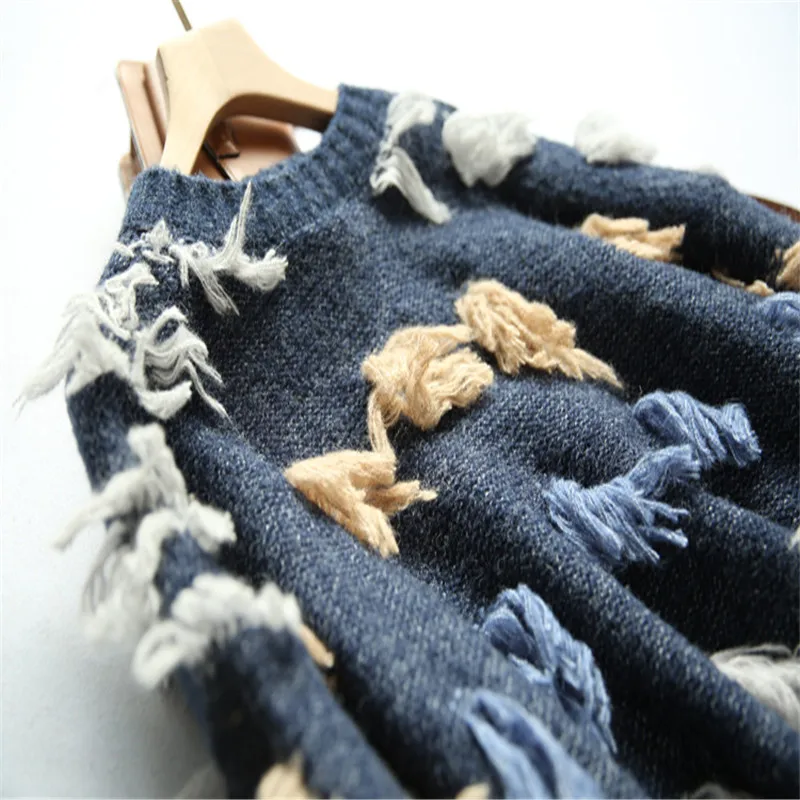 

Fashion Casual Tassel Loose Sweater 2020 New Solid Color Round Neck Sweater Coat Autumn And Winter Women's Fashion Trendy B295