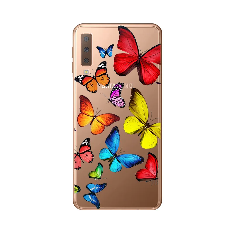 Silicone Case For Samsung Galaxy A7 2018 Soft TPU Back Shell Phone Cover A750 A750F 6.0 inch |