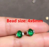 1pc natural colombian emerald stud eardrop 925 silver fashion gem ring crystal healing stone gift for ladies christmas