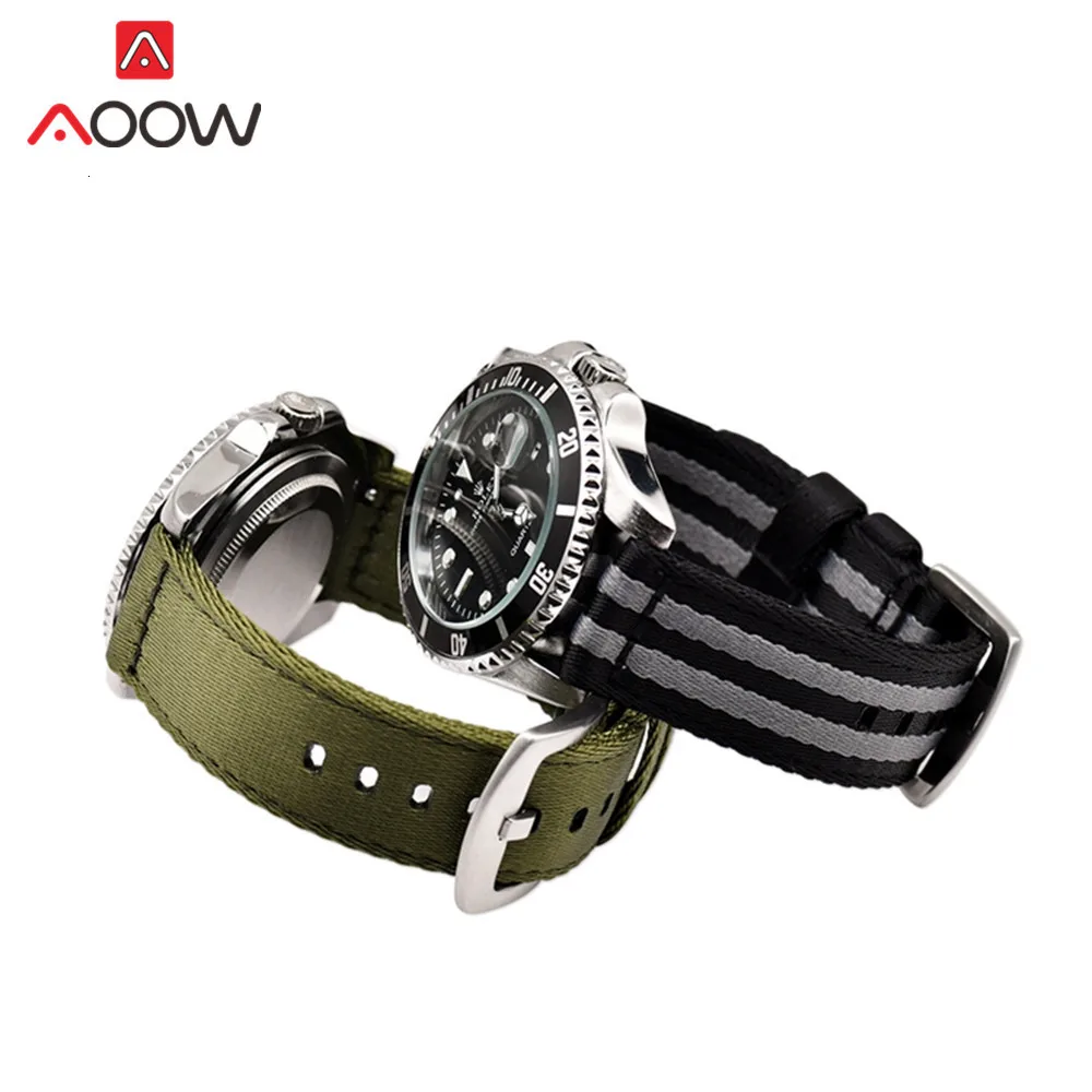 Нейлоновый ремешок 18 мм 20 мм 22 мм 24 мм для samsung Galaxy Watch Active2 40 мм 44 мм gear S2 Active2 huawei холст ремешок для часов браслет