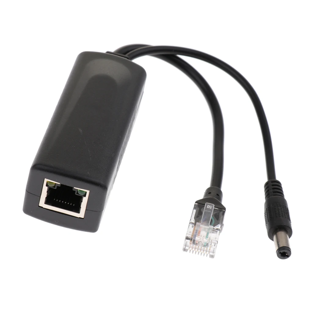 Активный сплиттер PoE адаптер питания через Ethernet 48 В до 12 2 а для IEEE 802 3 af/at 24 Вт |