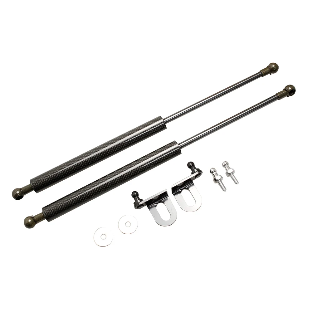 Для Subaru Impreza/Outback Sport saab 9-2X 2000-2007 модифицированный передний капот, газовый подъемник, поддержка распорки, опорная тяга, удары - Цвет: black carbon fiber