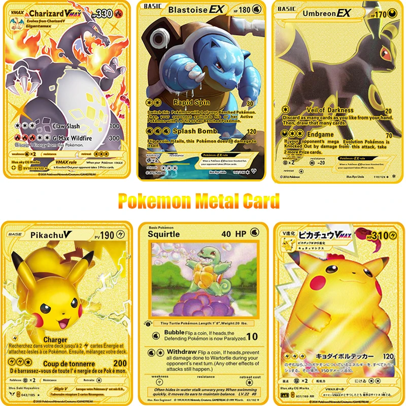 

Takara Tomy Pokemon Metal Card Anime Fighting Gx Vmax Shiny Card Collectibles Table Card Game Children Toy Gift Anime Peripheral