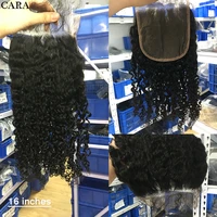 4x4 kinky curly hd lace closure 5x5 mongolian curly transparent silk base 100 human hair closure pre plucked virgin hair cara