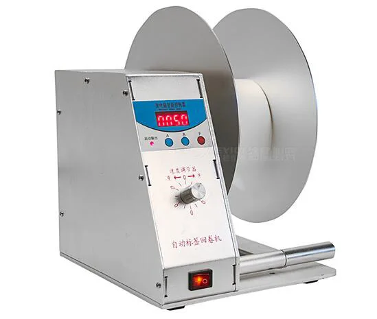 

Digital Automatic Label Re-Winder Clothing Tags Bar-code Stickers Rewinding Machine Volume Label For Supermarket