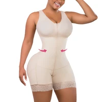 women corset postpartum post liposuction compression garments abdomen shaping short vest girdle bodysuit fajas colombianas