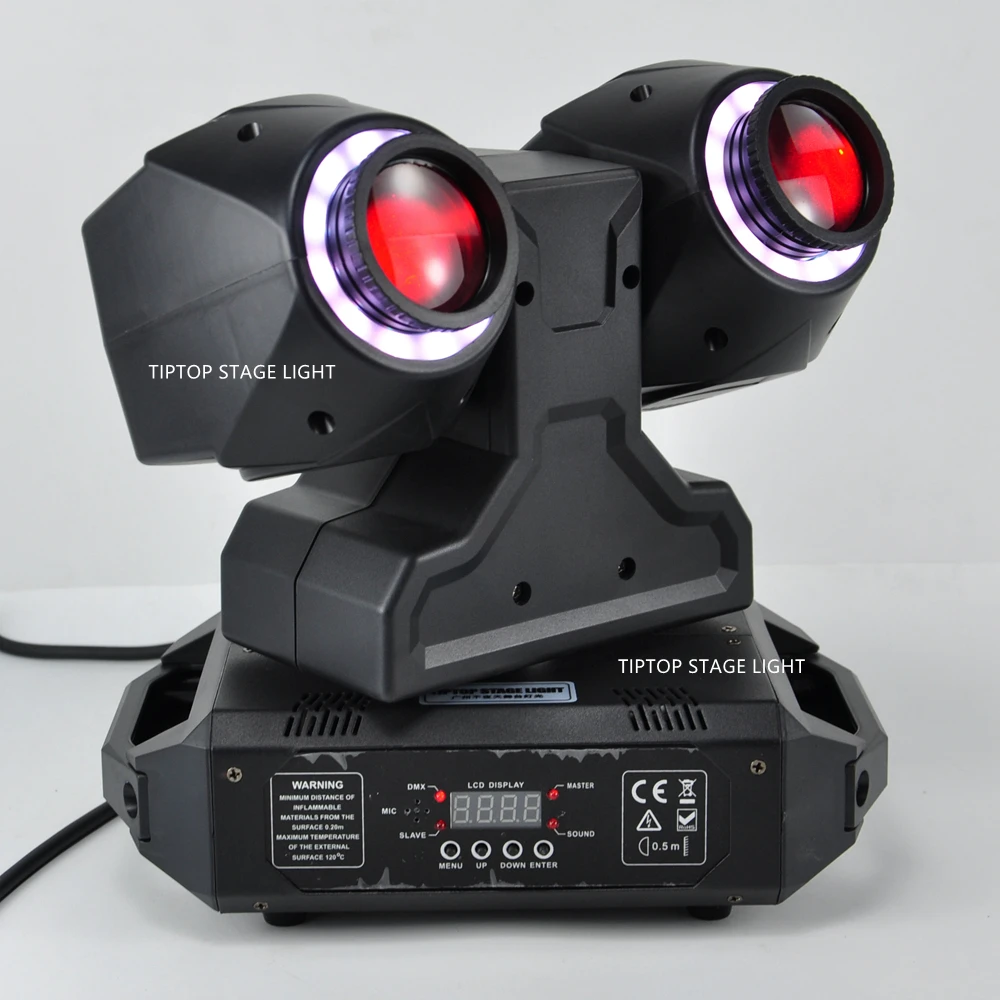 Gigertop 2x30 Вт Светодиодный светильник с движущейся головкой с Halo 5050 SMD RGB цветной Эффект Кольцо диско шар цветной яркий KTV светильник TP-L230