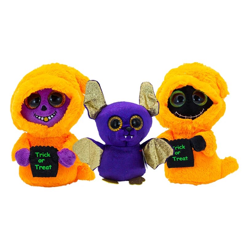 

Ty Beanie Boos 6" 15 cm Big Eyes Cute Ghost and Bat Plushie Soft Toy Halloween Style Stuffed Doll Room Decor Baby Children Gift