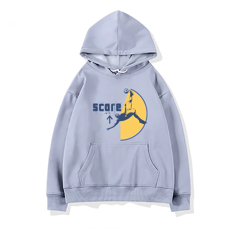 

score print Female hoodes Cartoons crewmeck Vintage Hip Hop top Fleece Harajuku Oversized hoodies Autumn Loose clothes woman