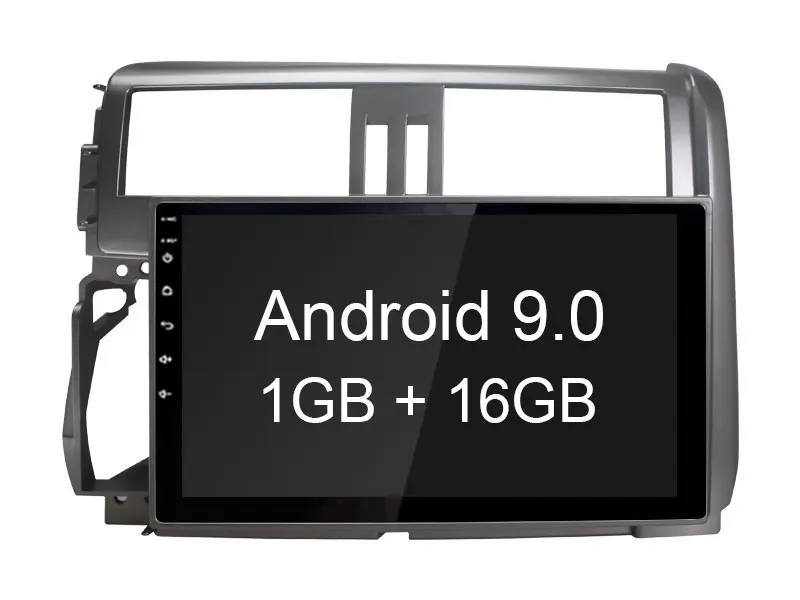 1GRAM 16GROM Besina 9 дюймов Android 9,0 Автомагнитола для Toyota Lander Cruiser Prado 150 2010-2013 мультимедийный плеер gps wifi аудио стерео 2G+ 32G - Цвет: 1GRAM 16GROM
