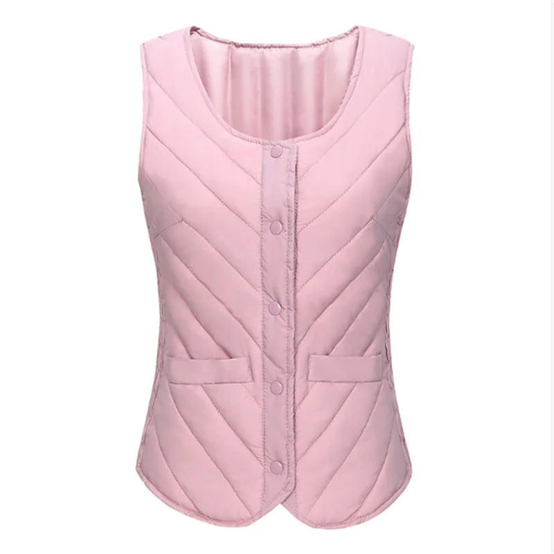 Женский зимний жилет пальто без рукавов 2020 теплый пуховик женский черный