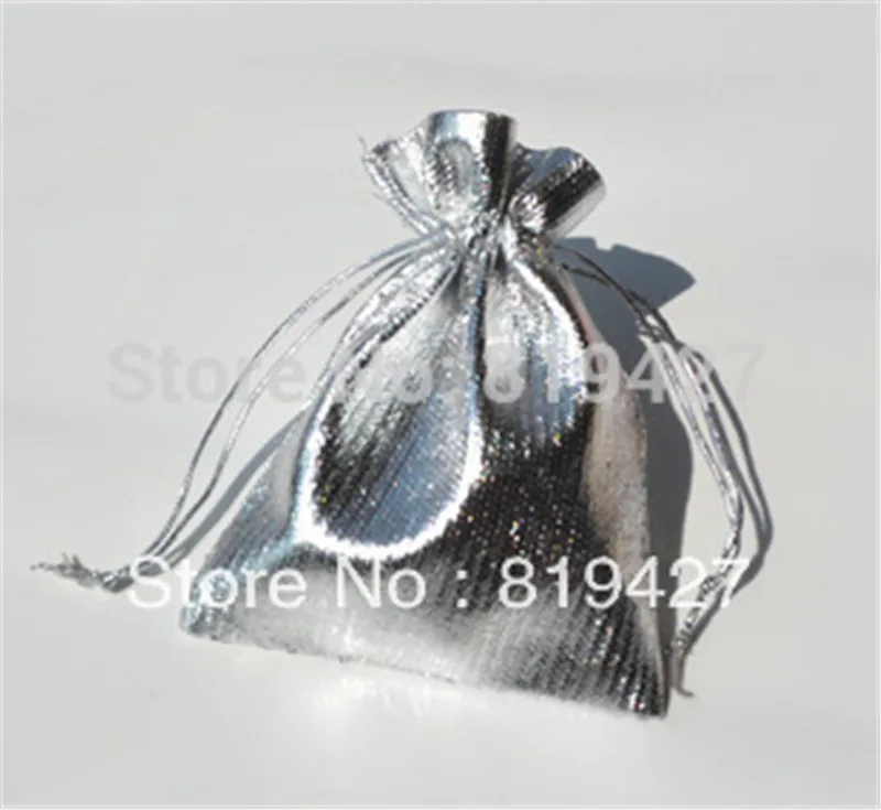 

Серебряный мешочек на шнурке, 11 х16 см, 100 шт.