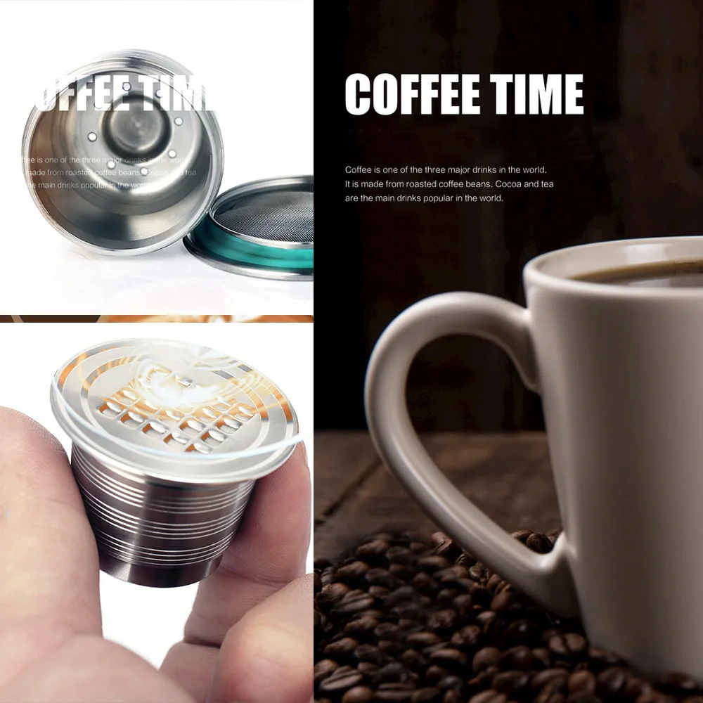 Нержавеющая Сталь Nespresso многоразовая кофейная капсула трамбовочная многоразовая кофейная капсула аксессуары для кухни деловой Новогодний подарок