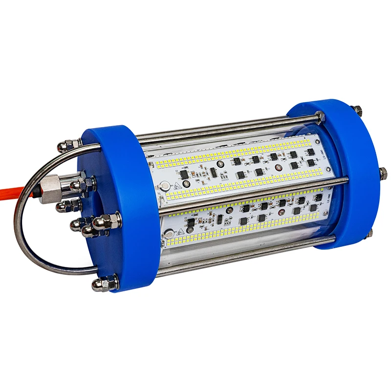Koop AC220V 850W/1000W Dimmering Wiregh Power Groen Wit Blauw Geel Led Vis Aas Dompelpompen Underwate