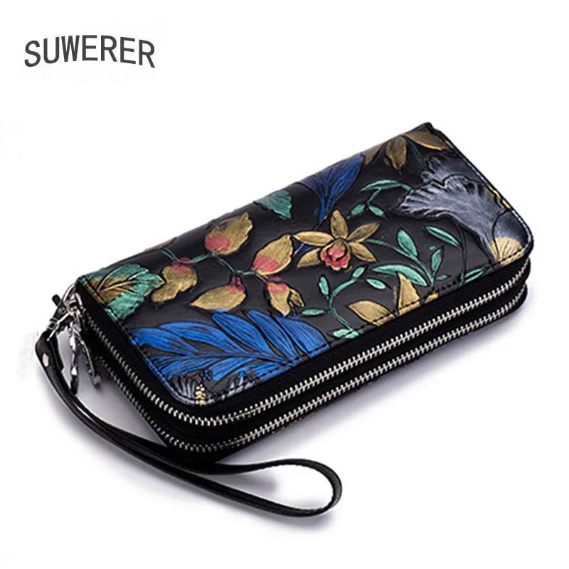 2020 new lady wallet long double zipper wallet leather mobile phone bag double wallet large capacity clutch