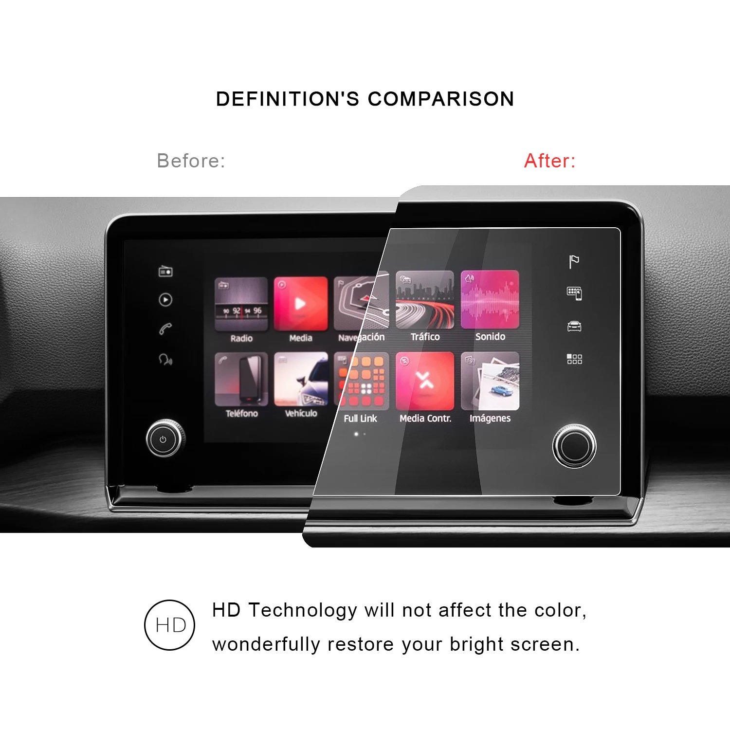 ruiya for tarraco 2019 2020 8 inch car navigation touch center screen protector auto interior accessories tempered glass film free global shipping