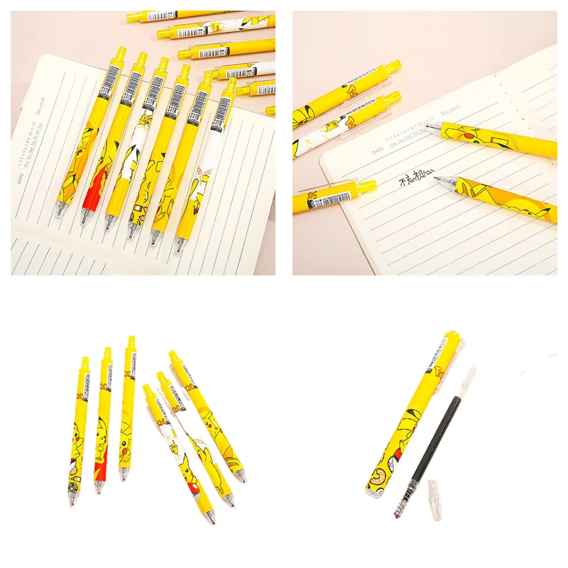 Креативная гелевая ручка с мультяшным аниме покемоном Пикачу 0 5 мм точка для