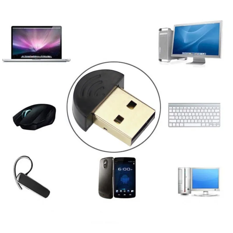 Mini USB 2.0/1.0 For Bluetooth V2.0 EDR Receiver Wireless Adapter PC Keyboard Mouse Headset Speaker | Компьютеры и офис