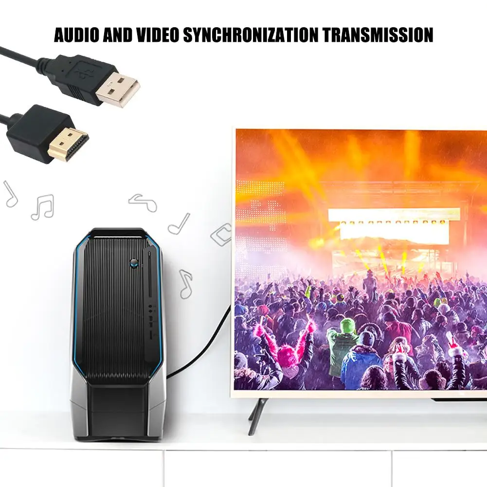 USB-кабель питания для ноутбука с HDMI-совместимый штекер-штекер зарядный кабель