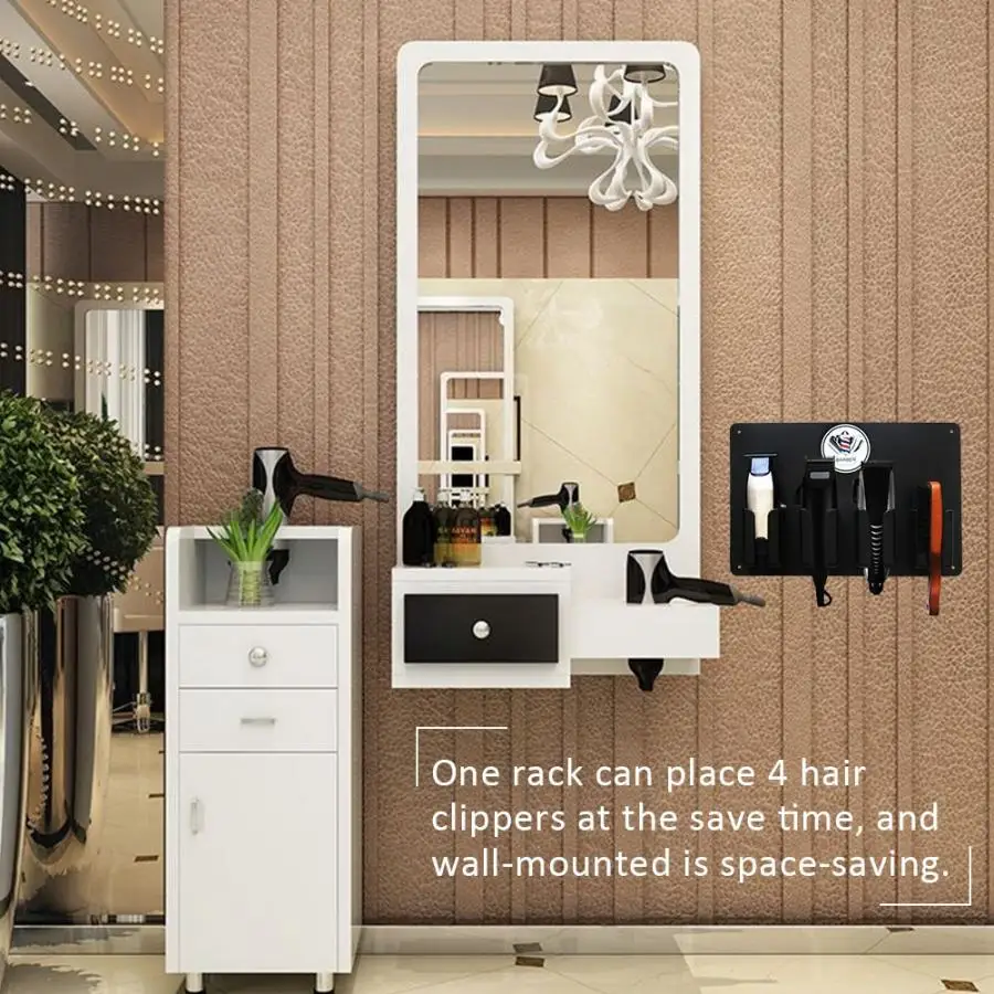 2 шт. настенная Парикмахерская Машинка для стрижки волос стойка хранения